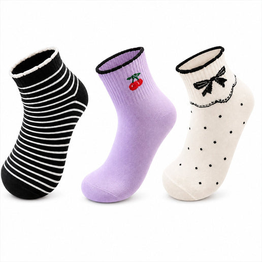 Women's Half Socks - Set of 3